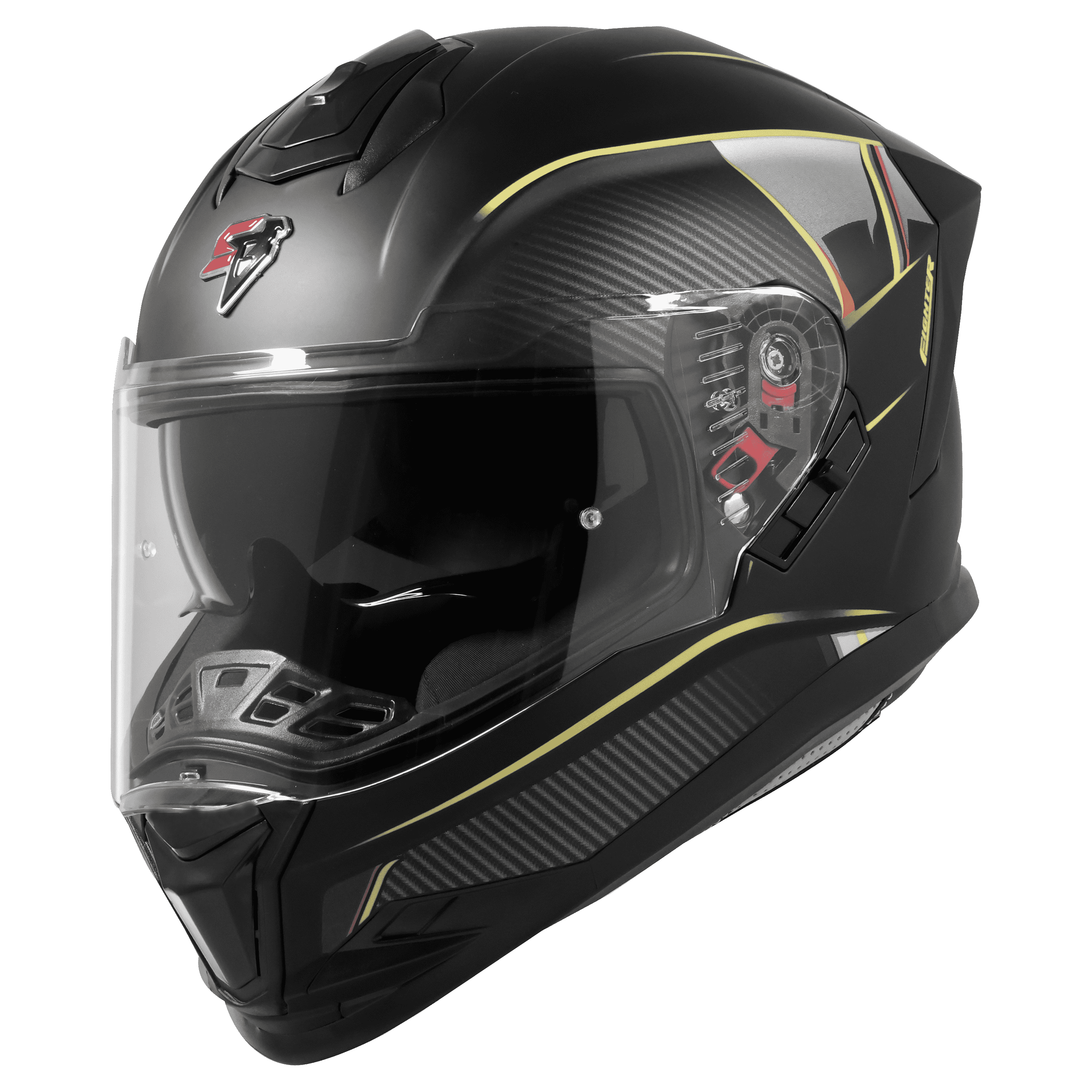 SBH-57 ISS FIGHTER F1 GLOSSY BLACK WITH NEON